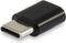 Equip 133472 tussenstuk voor kabels USB C Micro USB B Zwart