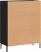 vidaXL - Dressoir - 69,5x34x90 - cm - bewerkt - hout - zwart