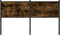 vidaXL - Hoofdbord - 150 - cm - bewerkt - hout - en - staal - gerookt - eikenkleurig