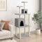 vidaXL - Kattenmeubel - met - sisal - krabpalen - 167 - cm - lichtgrijs