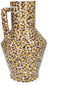 Return to Sender | Vaas Large 45 cm Leopard print handgeschilderd met handvat - Bloemenvaas