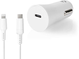 Nedis CCPDL20W111WT - USB-C autolader - 20W Power Delivery - Wit