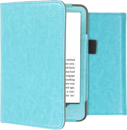 imoshion E-reader Hoesje - Geschikt voor Amazon Kindle (2022) 11th gen, Amazon Kindle (2024) - Vegan Leather Bookcase - Lichtblauw