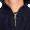 Mario Russo Rib Skipper - Heren Trui - Half Zip - Navy - 3XL