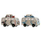 Decoratieve figuren Home ESPRIT Blauw Wit Terra cotta 22 x 7 x 14 cm (2 Stuks)
