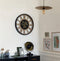 Wandklok mechanisme look zwart en hout ˜ 57cm