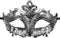 Maskarade Hamlet - Venitiaans Masker - Zilver - Satijnen Lint - One Size