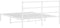 vidaXL - Bedframe - met - hoofdbord - metaal - wit - 150x200 - cm