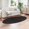 vidaXL - Huarte - Tapijt - in - Zwart, - 100 - x - 200 - cm, - Ovaal