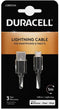 Duracell USB5012A - Sync/Charge Mini USB kabel - 100cm - Zwart