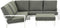 Garden Impressions Lincoln loungeset 4-delig - mat wit/ moss green