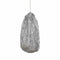 PTMD Hanglamp Maitia - 30x30x48 cm - Textiel - Zilver
