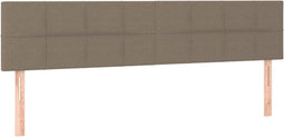 vidaXL - Hoofdborden - 2 - st - 80x5x78/88 - cm - stof - taupe