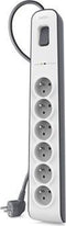 Belkin BSV603ca2m - Spanningsbeveiliger - 6x stopcontact - 650 J - Zwart/Wit