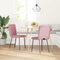 vidaXL - Eetkamerstoelen - 2 - st - fluweel - roze