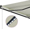 vidaXL - Luifel - uittrekbaar - met - windsensor - en - LED - 300x250 - cm - crème