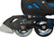 Nijdam Blue Blaze - 2-in-1 Combo Skeelers - Verstelbaar 33-36 - Zwart/Blauw