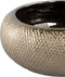 PTMD Helly Gold Ceramic Pot Round Wide Low L