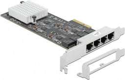 Delock PCI Express x4 - Netwerkadapter - 4 x RJ45 2.5 Gigabit LAN RTL8125