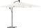 vidaXL - Parasol - met - stalen - paal - 269x269x235 - cm - wit