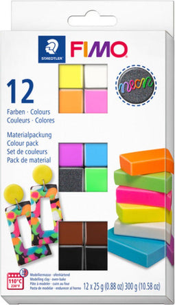 FIMO effect - ovenhardende boetseerklei - colour pack 12 neon kleuren