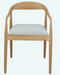 HSM Modena - Eetkamerstoel - Teakhout - Natural/Grijs - 55 x 41 x 78 cm