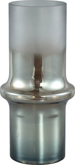 PTMD Shaine Vaas - H33 x Ø16 cm - Glanzend/Mat Glas - Grijs