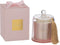 J-Line geurkaars stolp bonheur - roze - large - 45U