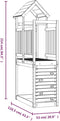 vidaXL Speeltoren met rotswand 53x110x214 cm massief grenenhout