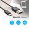 V-TAC VT-5322-B USB Cable - Type C - Silver Series - Black - 1M