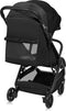 Lionelo Julie Air - Ultralichte Buggy - Auto-Folding Compact - 7,5 kg - Verstelbare Rugleuning - XXL Zonnescherm UPF50+ - Onderhoudsvrije Wielen - Zwart