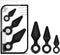 Luxe Night Rimmer Kit - set van 3 buttplugs