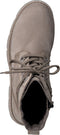 MARCO TOZZI 2/25286-41 - Dames Lace Boot Flat - Feel Me insole - Taupe Nubuck - Maat 37