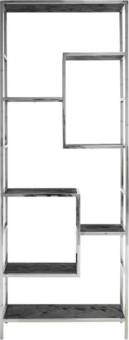 Richmond Interiors Wandkast Blackbone silver 7-planken (Black rustic)