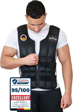 DH FitLife - Verstelbaar gewichtsvest 10KG/20KG/30KG - Ergonomisch ontwerp - Zwart