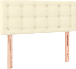 vidaXL - Hoofdbord - 80x5x78/88 - cm - kunstleer - crèmekleurig