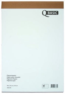 Flipoverpapier qbasic 65x95cm blanco ruit | 3 stuks