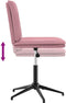 vidaXL - Eetkamerstoel - fluweel - roze