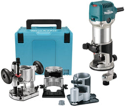 Makita RT0702CX3J - Boven- en kantenfrees - 710W 230V - 35mm freesdiepte - 10000-30000rpm