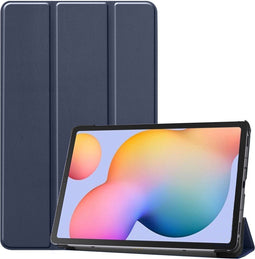 imoshion Tablet Hoes - Geschikt voor Samsung Galaxy Tab S6 Lite (2024) / Galaxy Tab S6 Lite (2022) / Galaxy Tab S6 Lite - Trifold Bookcase - Donkerblauw