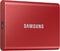 Samsung Portable T7 - Externe SSD 2 TB - USB C 3.2 - Inclusief USB C en USB A kabel - Rood