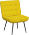 vidaXL - Relaxstoel - met - voetenbank - fluweel - geel
