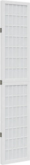 vidaXL - Kamerscherm - met - 3 - panelen - massief - paulowniahout - wit