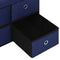 vidaXL - Opbergbank - inklapbaar - 76x38x38 - cm - kunstlinnen - blauw