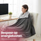 STAUS&BACH PowerNap - Elektrische deken 3XL - Dubbelzijdig Fleece Sherpa - Antraciet grijs 180x160 cm