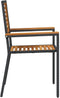 vidaXL - Stapelbare - Tuinstoelen - 2 - stuks - Zwart - Poly - Rattan