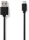 Nedis USB-Kabel - USB 2.0 - USB-A Male naar USB Micro-B Male - 3 m - Zwart