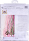 Thea Gouverneur - Borduurpakket met telpatroon - 433 - Voorgesorteerde DMC Garens - Pioenrozen - Linnen - 82 cm x 20 cm - DIY Kit