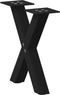 vidaXL - Salontafelpoten - 2 - st - X-vormig - 30x(30-31) - cm - staal - zwart
