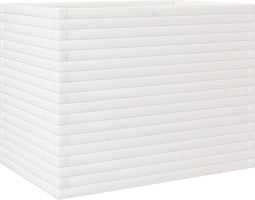 vidaXL - Plantenbak - 90x60x68,5 - cm - massief - grenenhout - wit